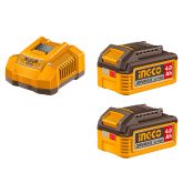 Set 2 x akumulator 20V 4,0Ah + punjač Super INGCO FBCPK2013E