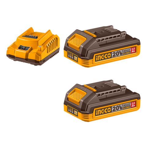 Set 2 x akumulator 20V 2,0Ah + punjač Super INGCO FBCPK2212E