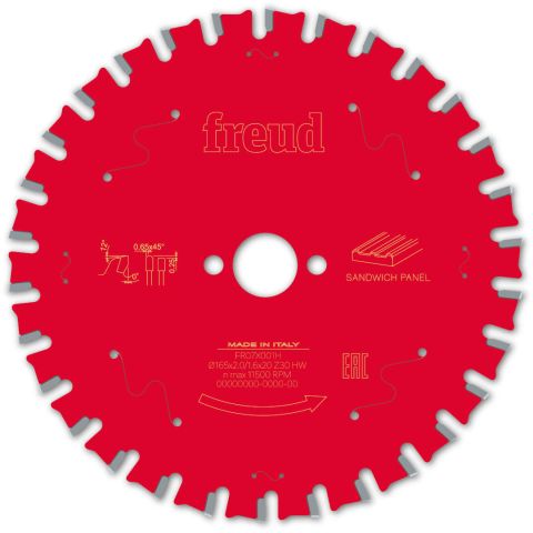 FREUD 165x2,0x20mm 30Z list cirkularne testere za sendvič panele FR07X001H