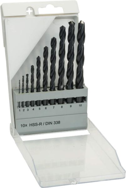 Bosch 10-delni set burgija za metal HSS-R, DIN 338 1