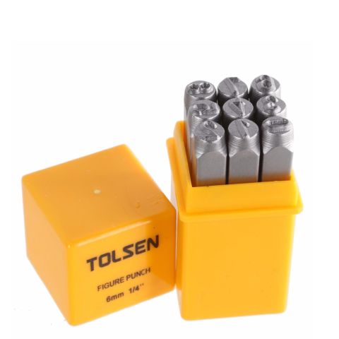 Tolsen 9-delni set brojeva za utiskivanje u metal, 6mm (25097)