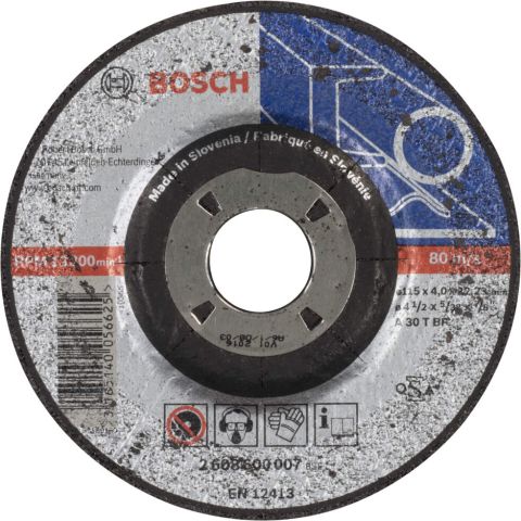 Bosch brusna ploča ispupčena Expert for Metal A 30 T BF, 115 mm, 4,0 mm - 2608600007