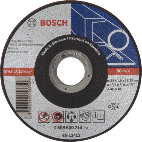 Bosch rezna ploča ravna Expert for Metal AS 46 S BF, 115 mm, 1,6 mm - 2608600214