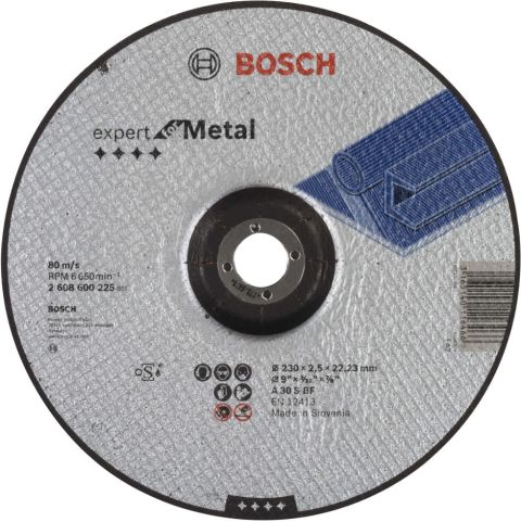 Bosch rezna ploča ispupčena Expert for Metal A 30 S BF, 230 mm, 2,5 mm - 2608600225