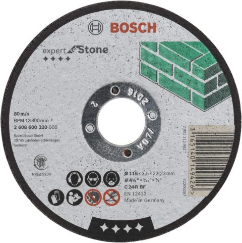 Bosch rezna ploča ravna Expert for Stone C 24 R BF, 115 mm, 2,5 mm - 2608600320