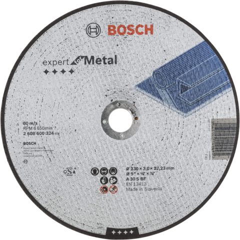 Bosch rezna ploča ravna Expert for Metal A 30 S BF, 230 mm, 3,0 mm - 2608600324
