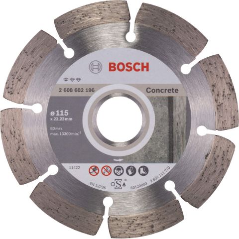 Bosch dijamantska rezna ploča za beton Standard for Concrete 115 x 22,23 x 1,6 x 10 mm pakovanje od 1 komada - 2608602196