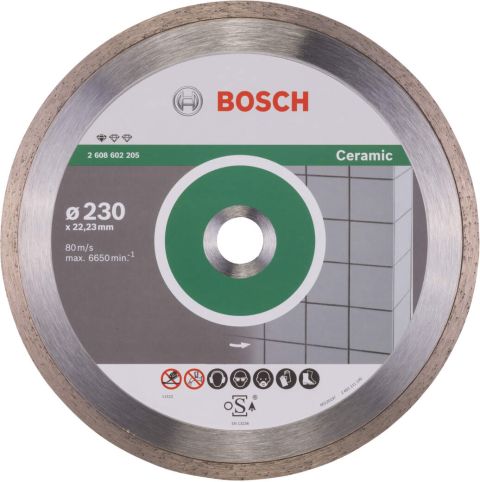Bosch dijamantska rezna ploča Standard for Ceramic 230 x 22,23 x 1,6 x 7 mm pakovanje od 1 komada - 2608602205