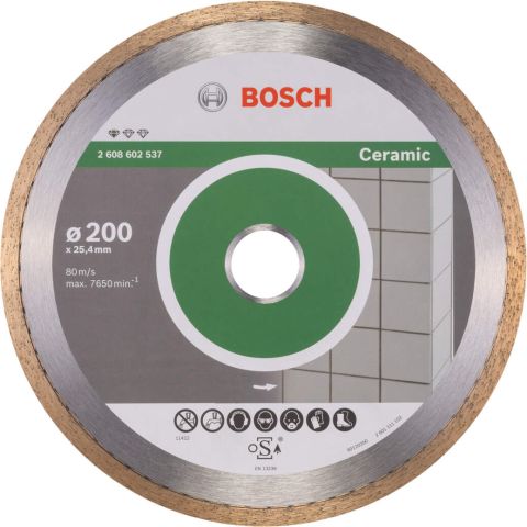 Bosch dijamantska rezna ploča Standard for Ceramic 200 x 25,40 x 1,6 x 7 mm - 2608602537
