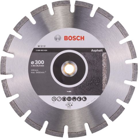 Bosch dijamantska rezna ploča Standard for Asphalt 300 x 20/25,40 x 2,8 x 10 mm - 2608602624