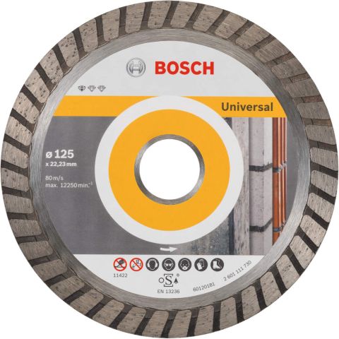 Bosch dijamantska rezna ploča Standard for Universal Turbo 125 x 22,23 x 2 x 10 mm pakovanje od 1 komada - 2608602394