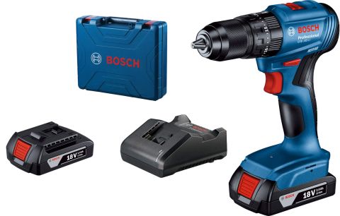 Akumulatorska vibraciona bušilica - odvrtač Bosch GSB 185-Li; 18V 2x2,0Ah u koferu (06019K3100)
