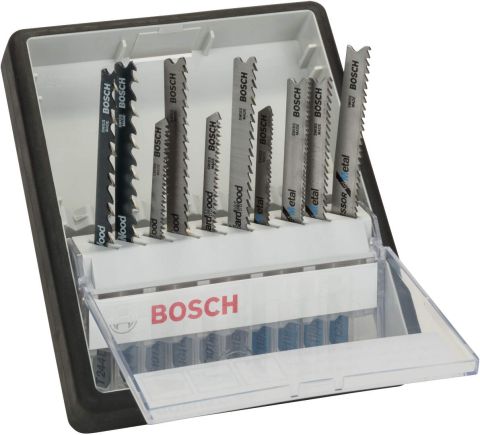 Bosch 10-delni Robust Line set listova ubodne testere Wood and Metal T-prihvat T 244 D; T 144 D; T 101 AO; T 101 B; T 101 AOF; T 101 BF; T 118 EOF; T 118 AF; T 118 BF; T 123 X