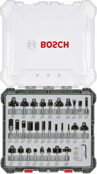 Bosch komplet raznih glodala, 30 komada, prihvat od 8 mm - 2607017475