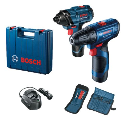 Bosch set akumulatorskih alata bušilica GSR 120-Li + udarni odvrtač GDR 120-LI + GAL 12V-20 u koferu (06019G8023)