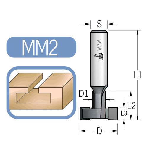 Glodalo za T kanale / slotove, prečnici 29mm x 12,7mm prihvat 12mm WPW MM29192