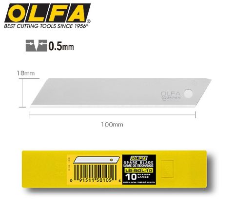 OLFA LB-SOL-10 nožići za skalpel bez segmenata 18mm - pakovanje od 10 komada
