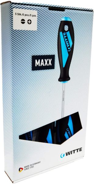 Witte set MAXX odvijača; 3 ravna + PH 1 + PH2 - 653865