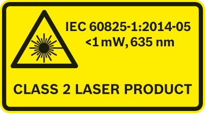 Klasa lasera 2 Bosch GAM 270 MFL