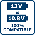 Bosch GSR 12V-15 FC kompatibilan sa 10,8V