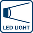 GSR 140-Li poseduje LED lampu svetlo
