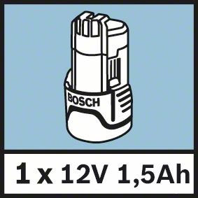 Bosch D-tect 120 jedna baterija od 12V 1,5Ah