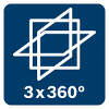 Bosch GLL 3-80 C linijiski laser 3x360°