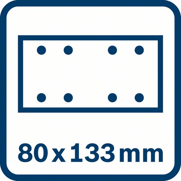 Bosch GSS 160-1 A dimenzije brusne ploče